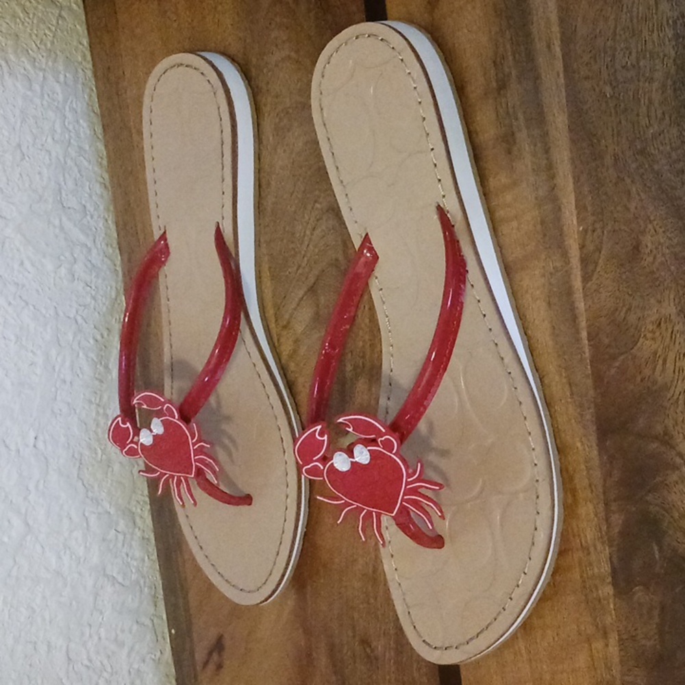 Coach Rare Marina Crab Slippers Size 8.5 - Picture 6 of 13